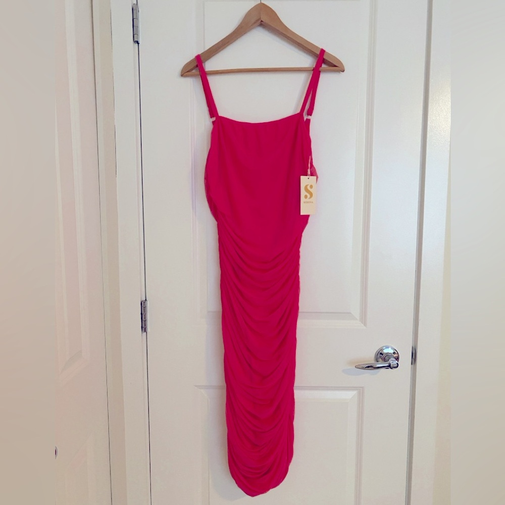 S BY SERENA ADRIAN DRESS SIZE XL IN CORAL